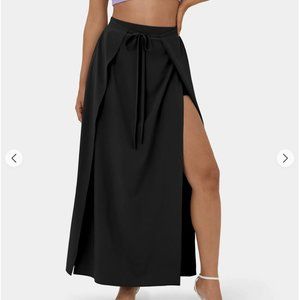 NWT Halara Breezeful High Waisted Tie Front Maxi Skirt Size L